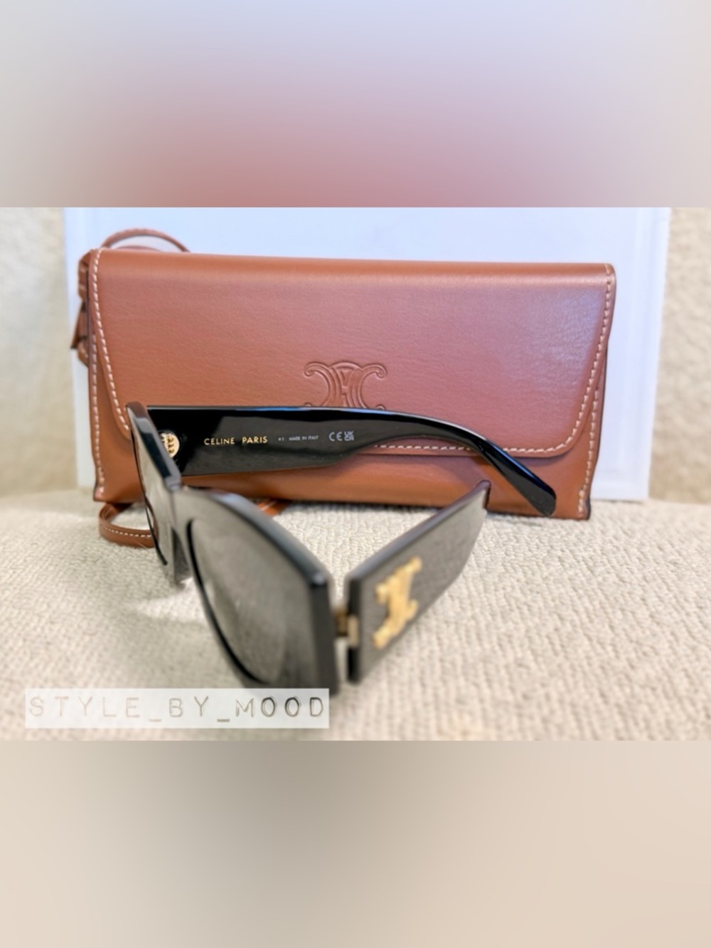 NWT CELINE Sunglasses CL 40308U 01A Black-Gold/Dark Gray For Men Women - Picture 5 of 9